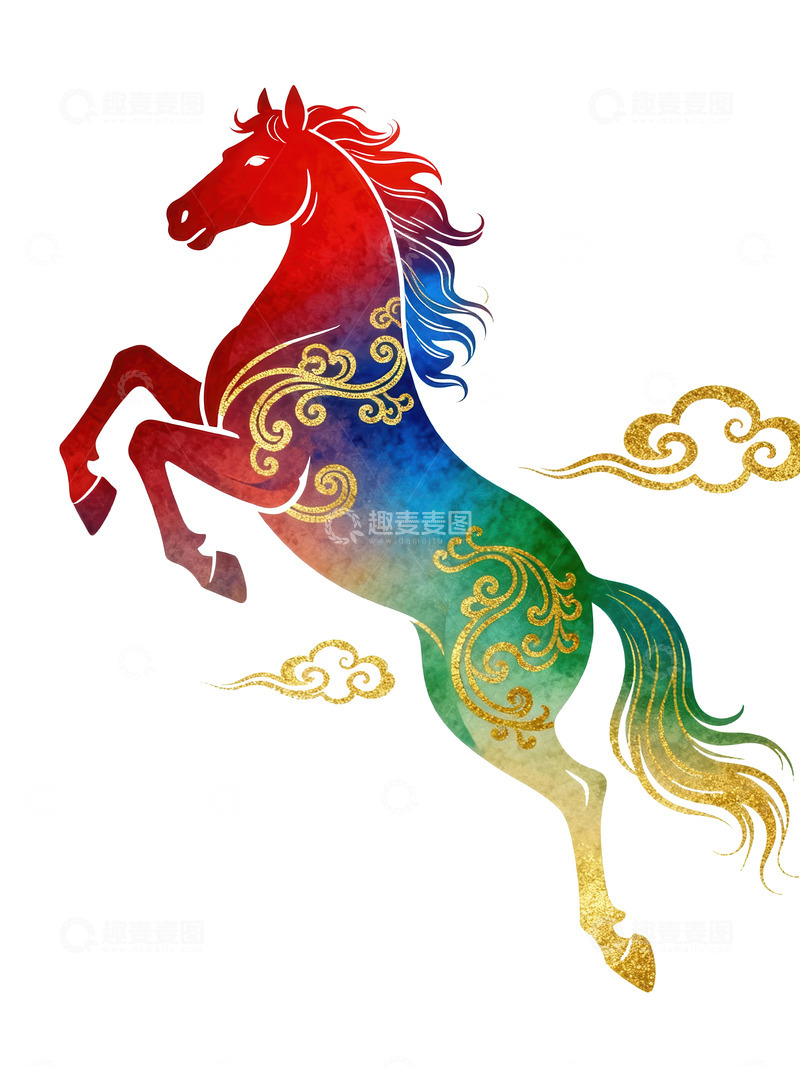 高清大图下载【趣麦麦图】骏马  赤焰  绯红    