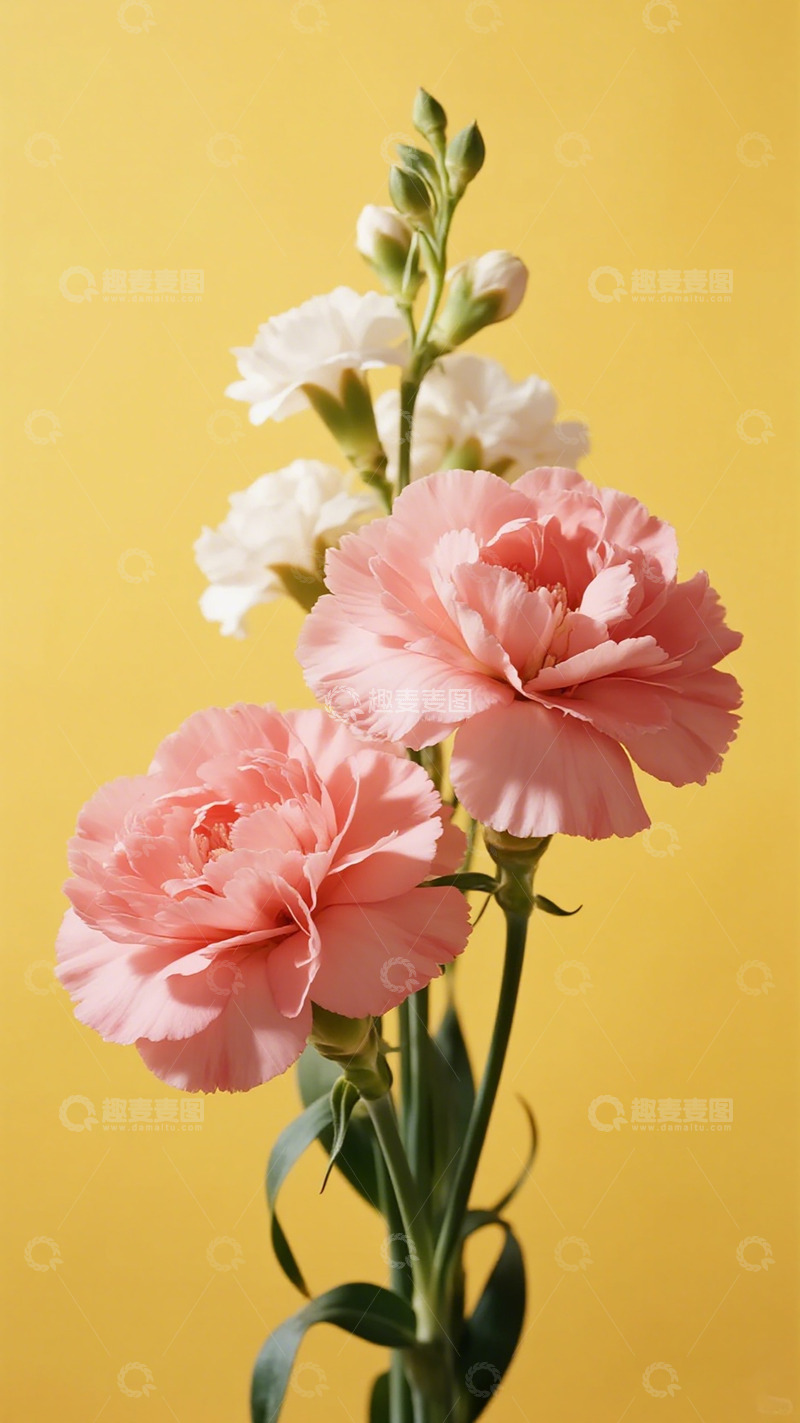 高清大图下载【趣麦麦图】明亮康乃馨鲜花摄影