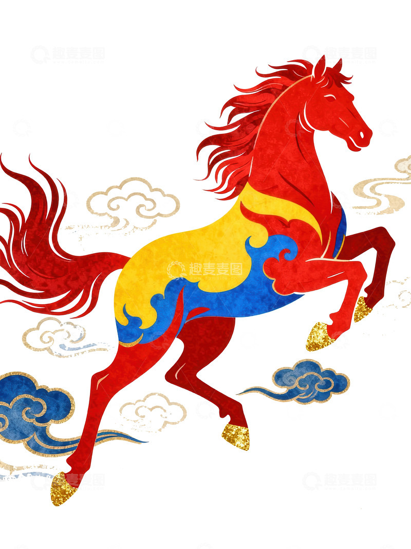 高清大图下载【趣麦麦图】骏马  赤焰  流光  