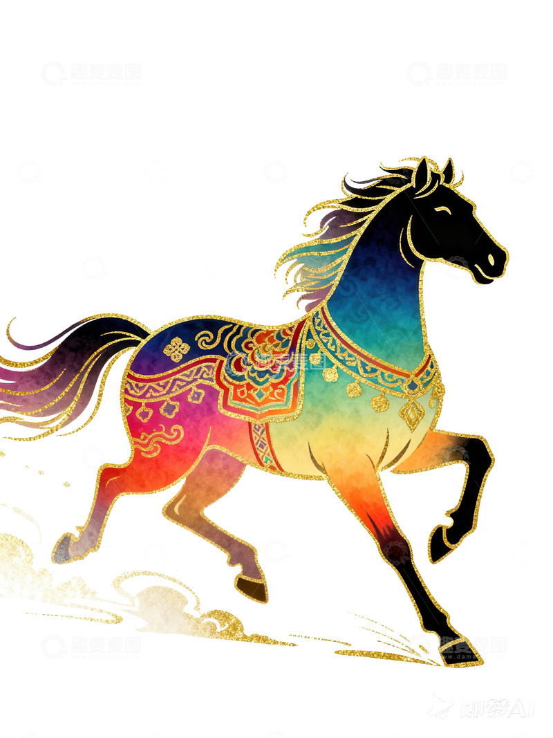 高清大图下载【趣麦麦图】骏马  赤焰  瑰丽  