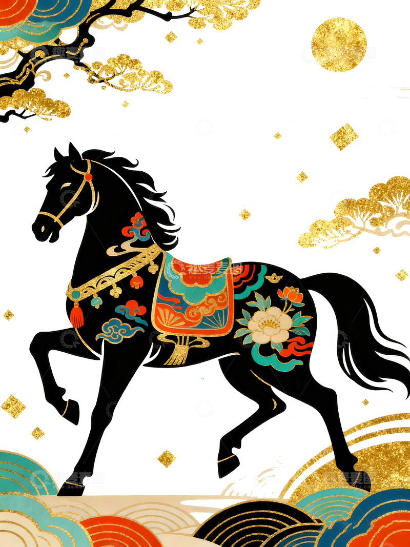 高清大图下载【趣麦麦图】骏马  赤焰  追光  