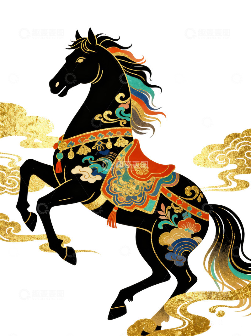 高清大图下载【趣麦麦图】骏马  赤焰  辉芒  