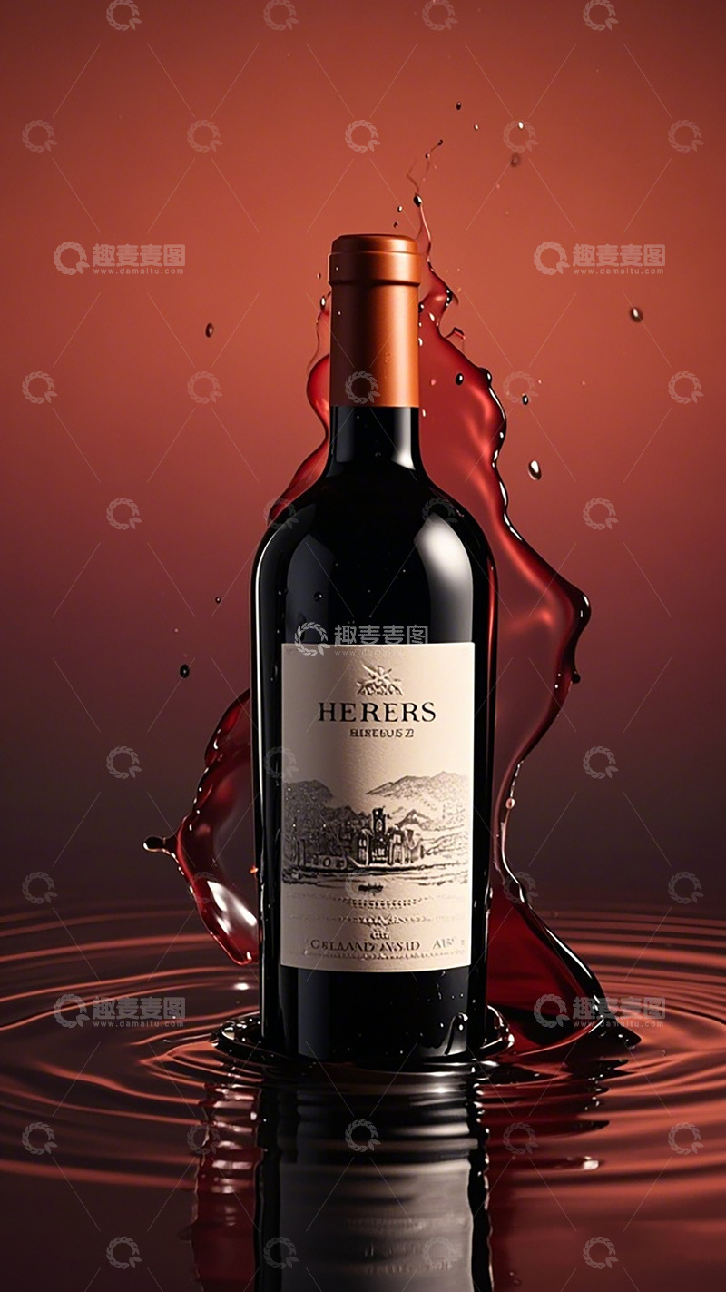 高清大图下载【趣麦麦图】红酒溅落艺术摄影