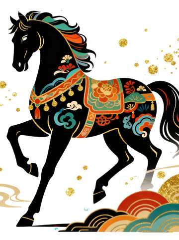 骏马  赤焰  莹白       