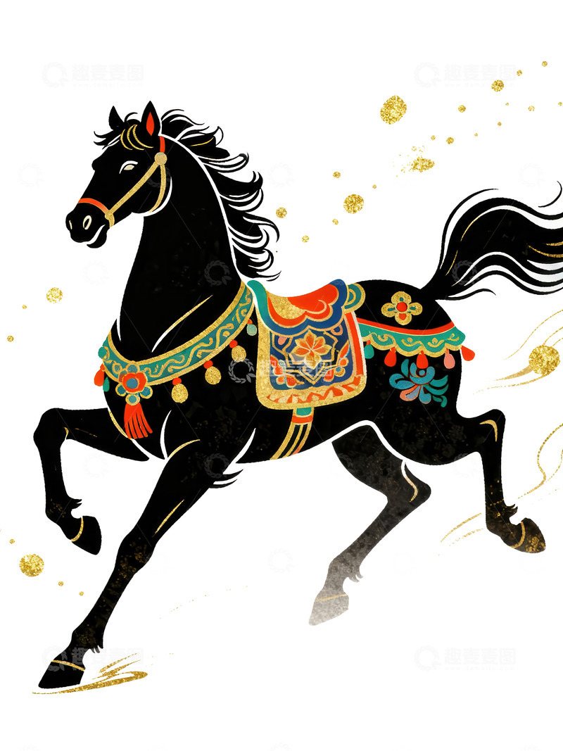 高清大图下载【趣麦麦图】骏马  赤焰  黛影  