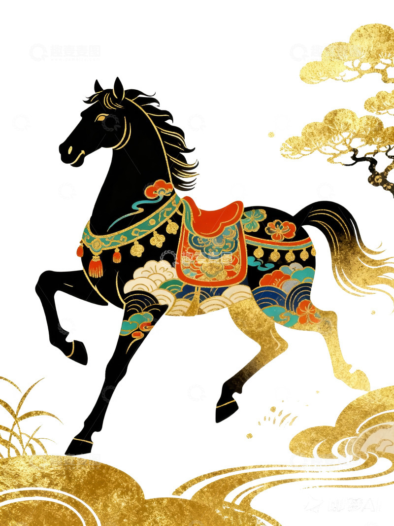 高清大图下载【趣麦麦图】骏马  赤焰  幻色  