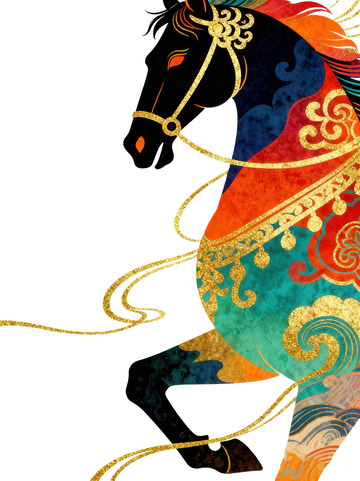 骏马  赤焰  缃黄  