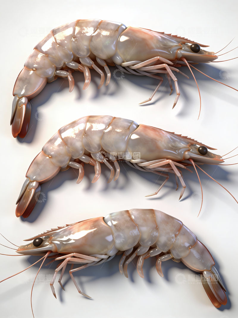 源文件下载【趣麦麦图】生虾建模特写2