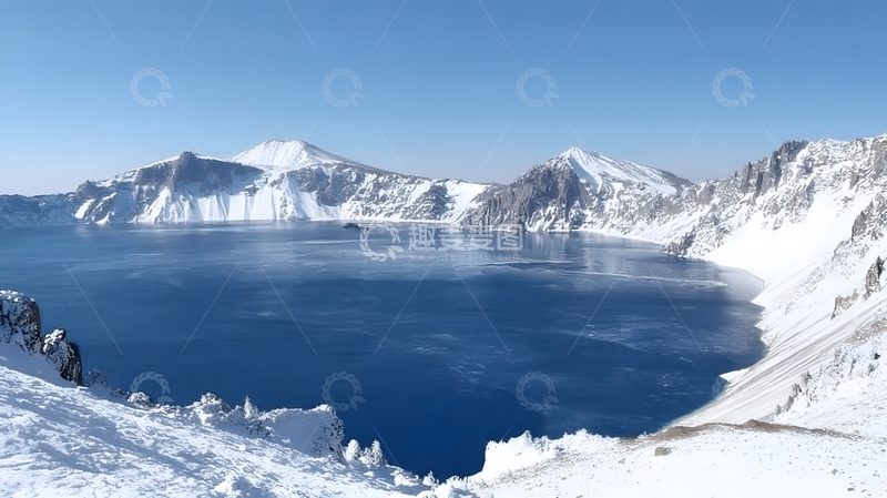 高清大图下载【趣麦麦图】-冰雪长白山湖光山色