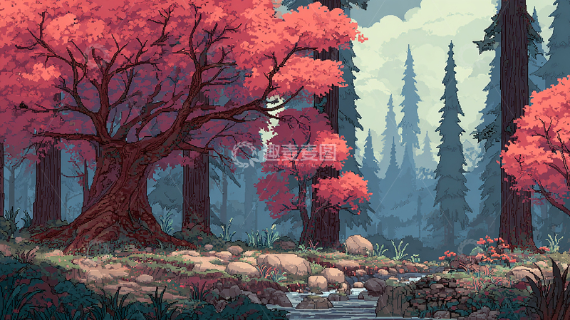 高清大图下载【趣麦麦图】秋日森林奇遇
