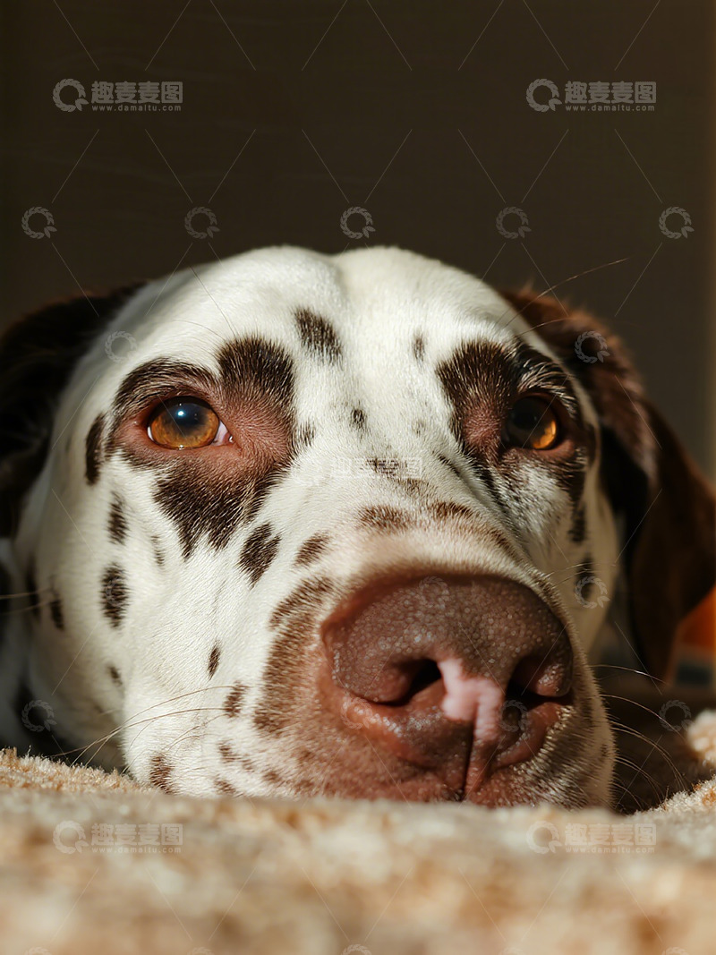 高清大图下载【趣麦麦图】斑点狗特写摄影
