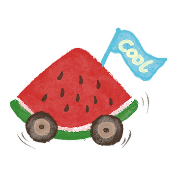 西瓜车卡通创意设计