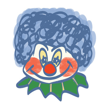 卡通小丑头像设计元素