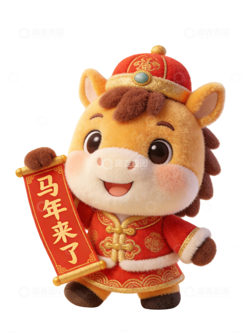 高清大图下载【趣麦麦图】-可爱牛年吉祥物毛绒玩具元素