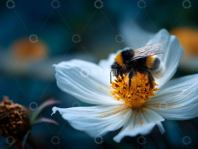 高清大图下载【趣麦麦图】花间采蜜的蜜蜂时刻