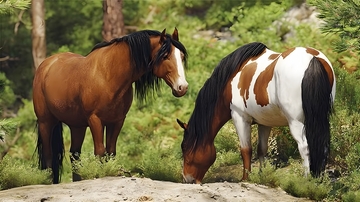 森林骏马自然摄影图片