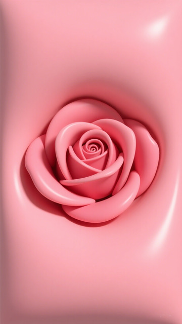 粉红玫瑰艺术插画