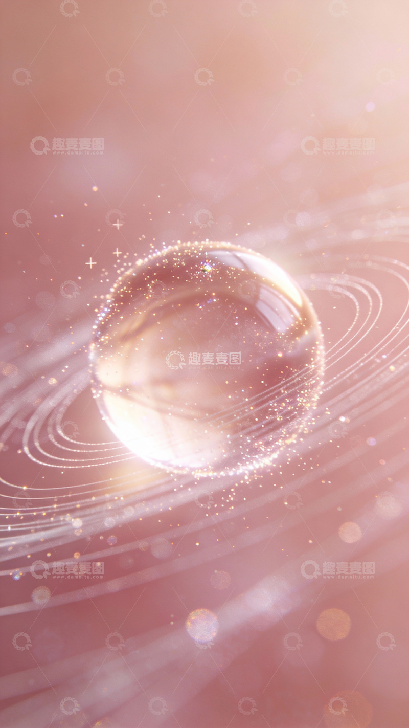 高清大图下载【趣麦麦图】梦幻星球光晕特效背景