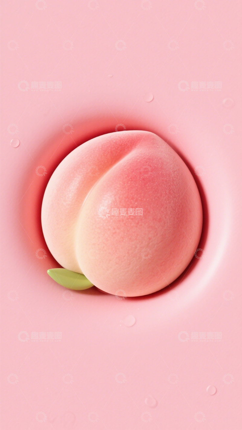 高清大图下载【趣麦麦图】粉色桃子特写摄影