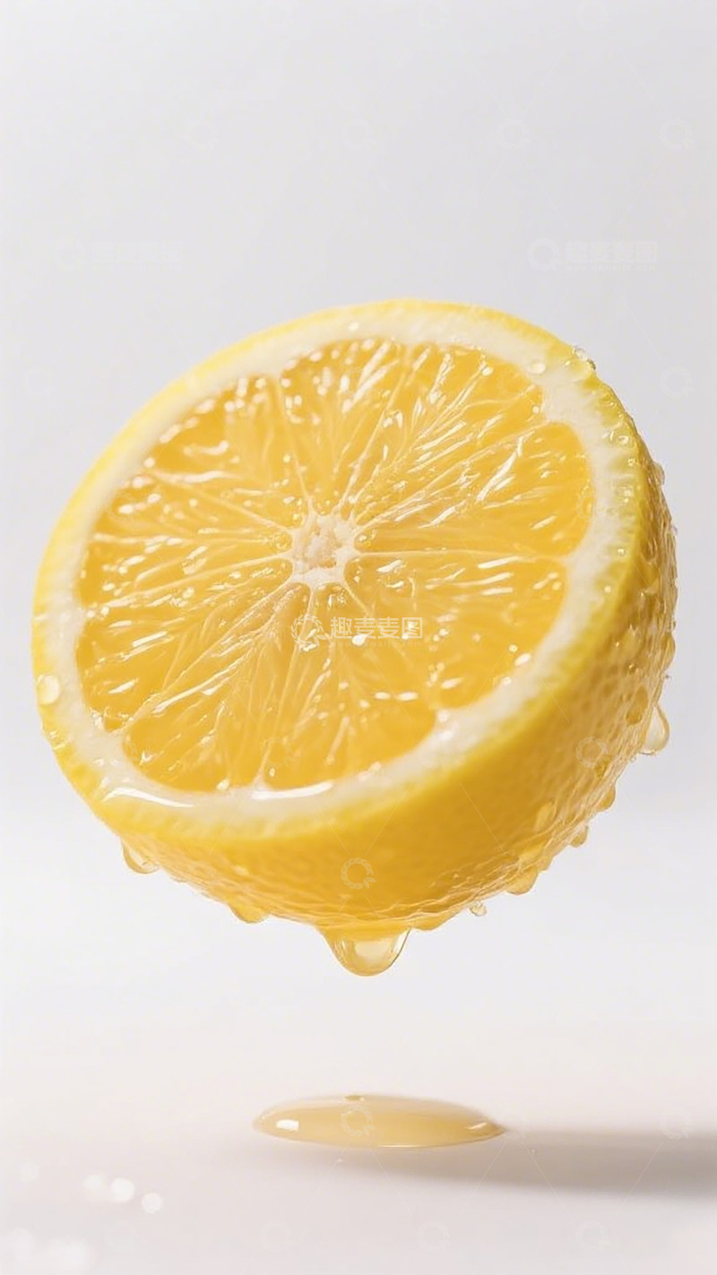 高清大图下载【趣麦麦图】柠檬切片悬浮摄影