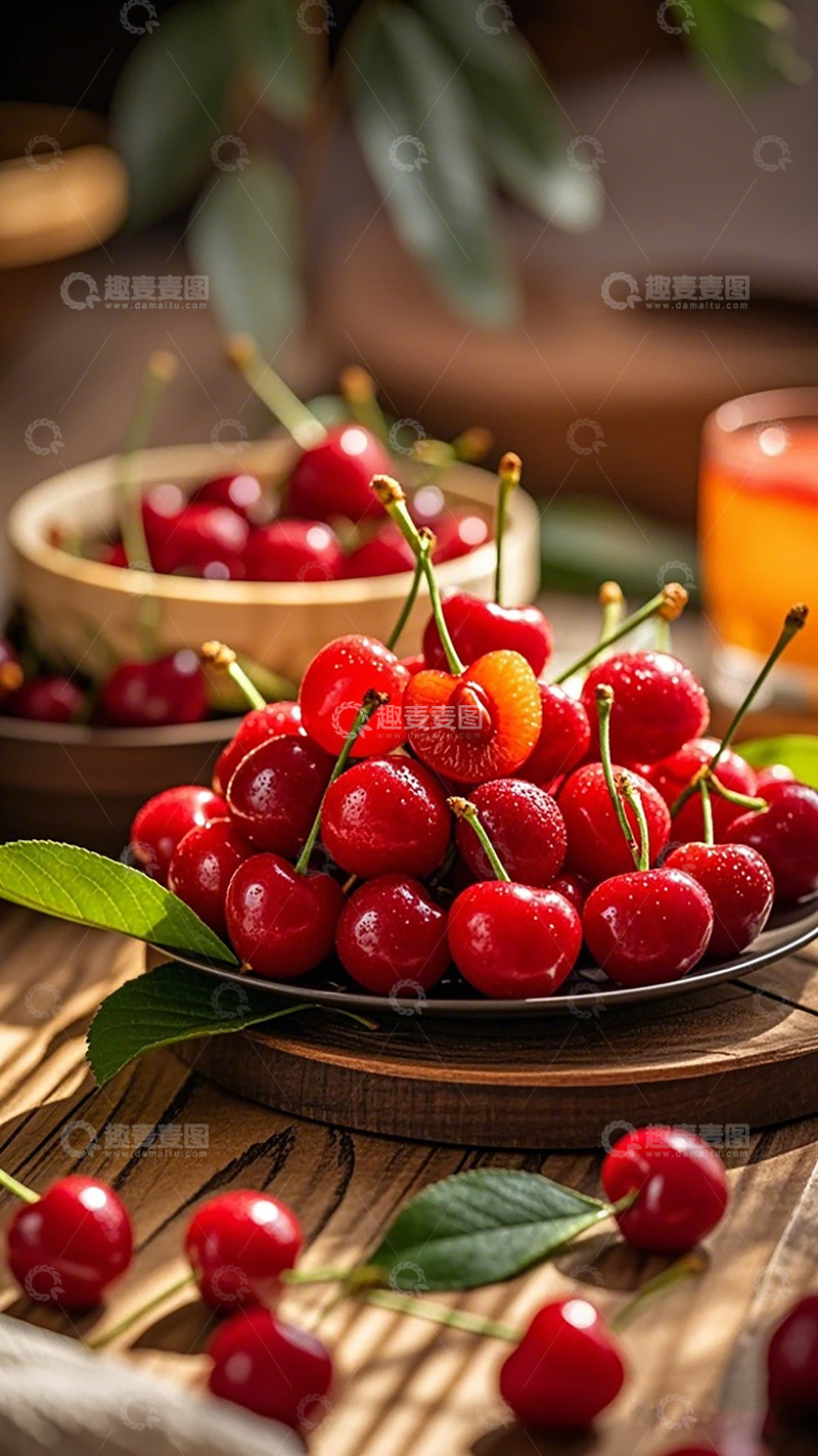 高清大图下载【趣麦麦图】鲜樱桃美食摄影图片