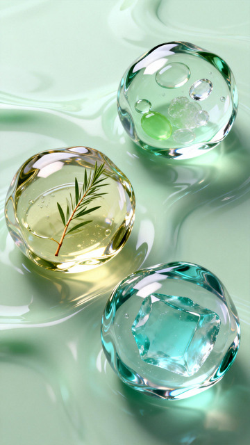 清新玻璃球装饰摄影