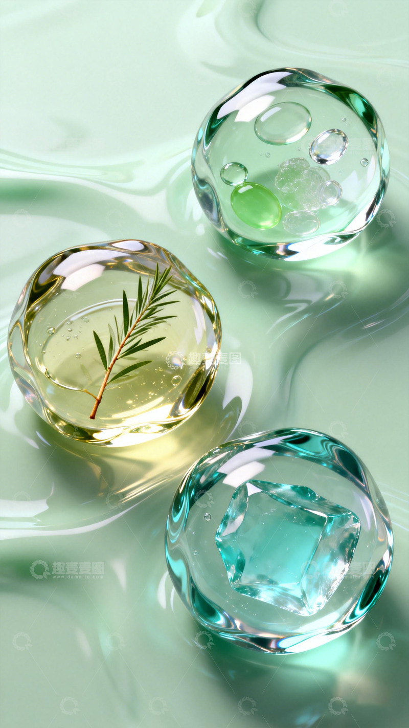 高清大图下载【趣麦麦图】清新玻璃球装饰摄影