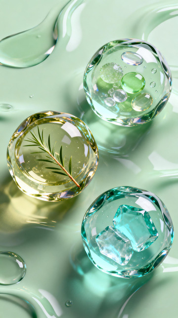 清新玻璃球水珠艺术摄影