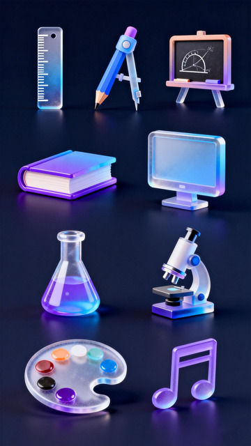 科技学习用品3D模型素材