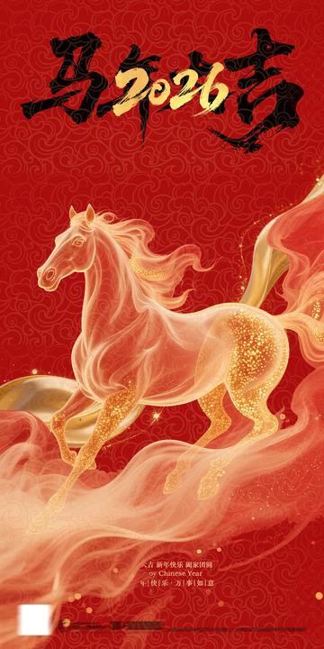 马年2026新春插画