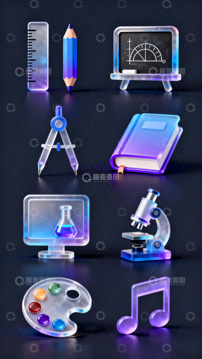 高清大图下载【趣麦麦图】霓虹灯光学仪器设计元素