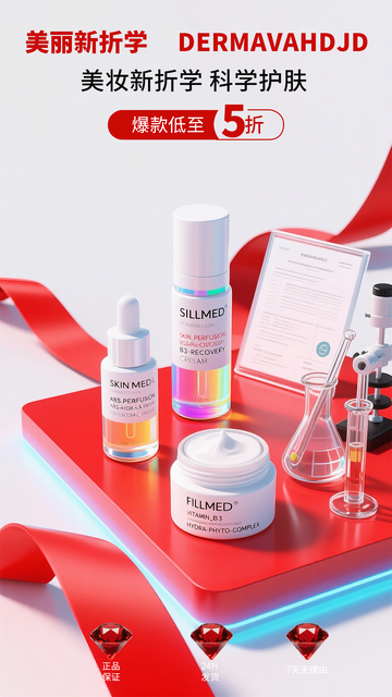 美妆促销科学护肤广告