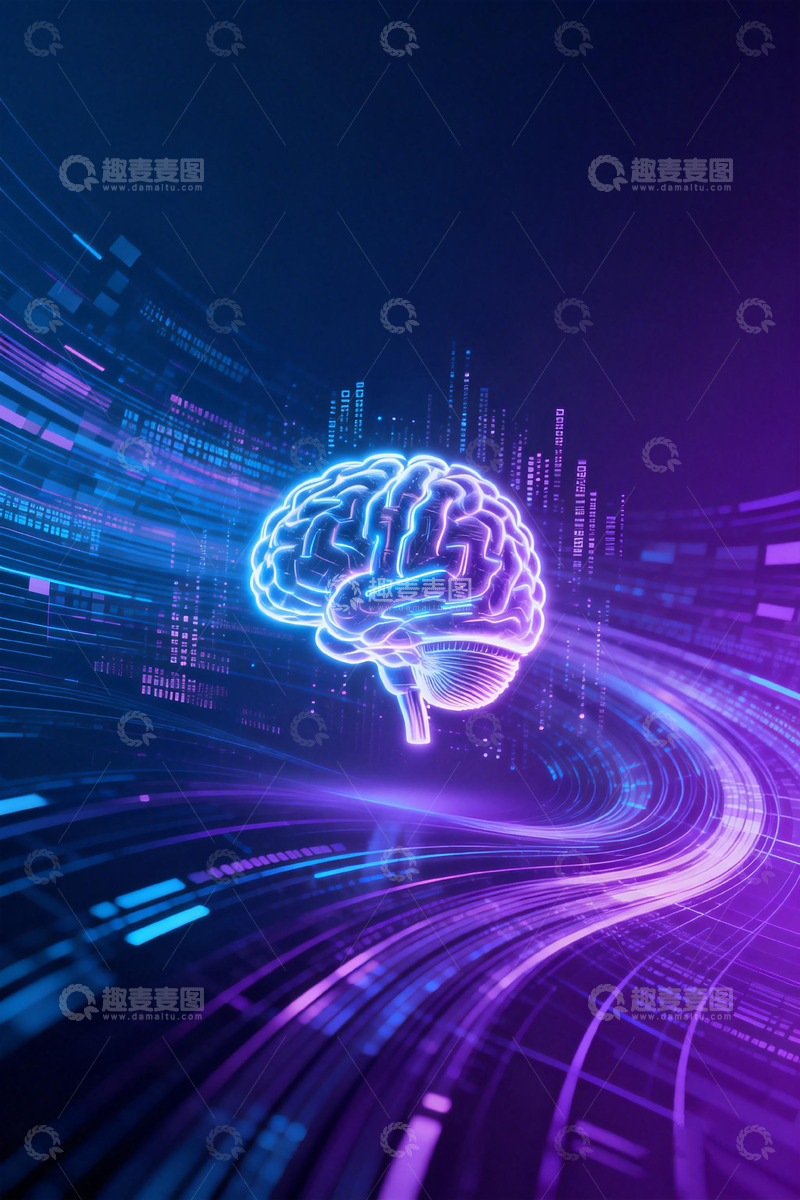 高清大图下载【趣麦麦图】科技大脑未来感视觉图像