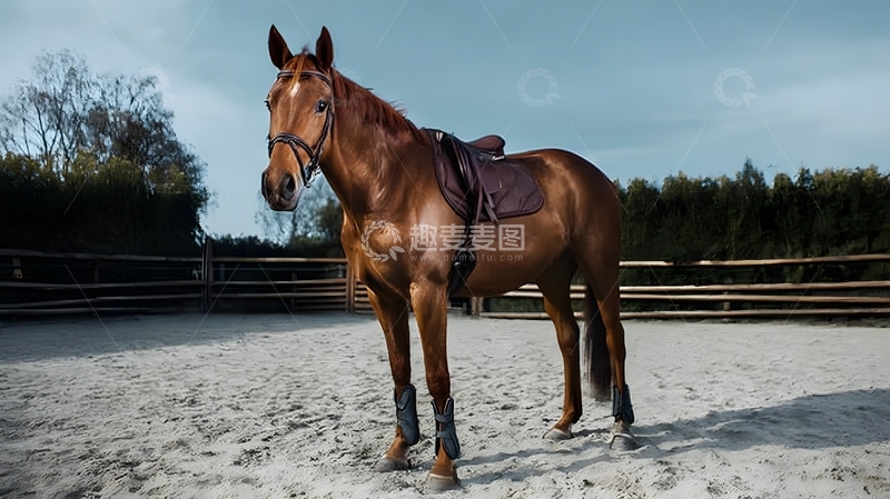 高清大图下载【趣麦麦图】马场骏马摄影图片