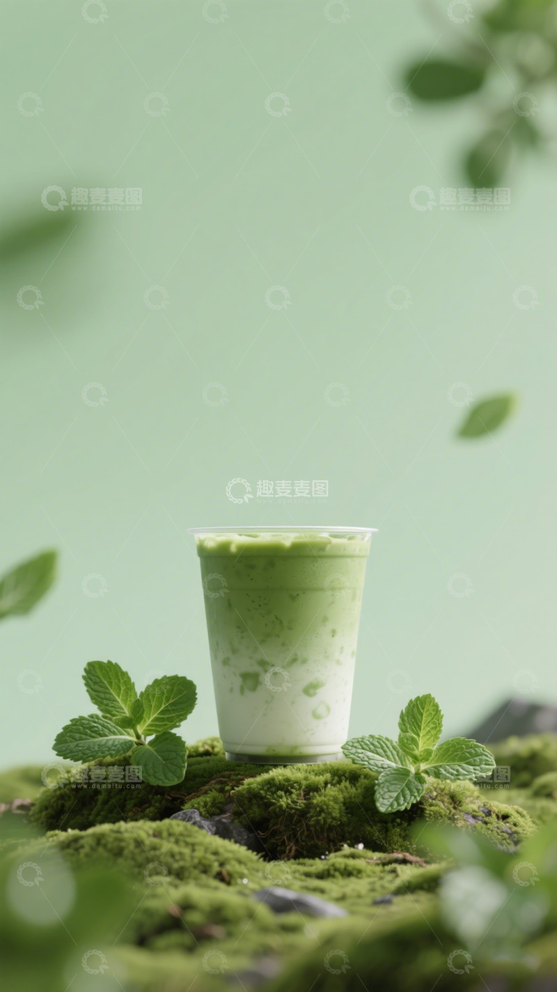 高清大图下载【趣麦麦图】清新绿色饮品摄影