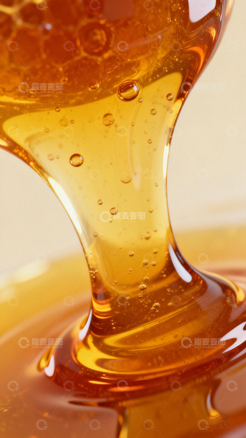 高清大图下载【趣麦麦图】琥珀色蜂蜜特写摄影图片