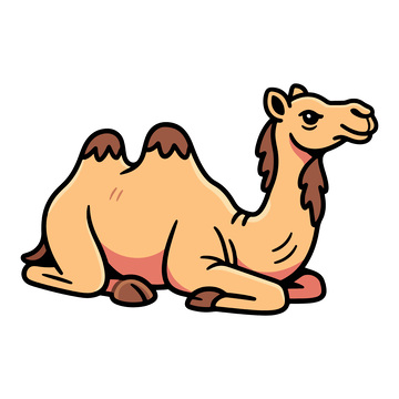 卡通骆驼插画素材
