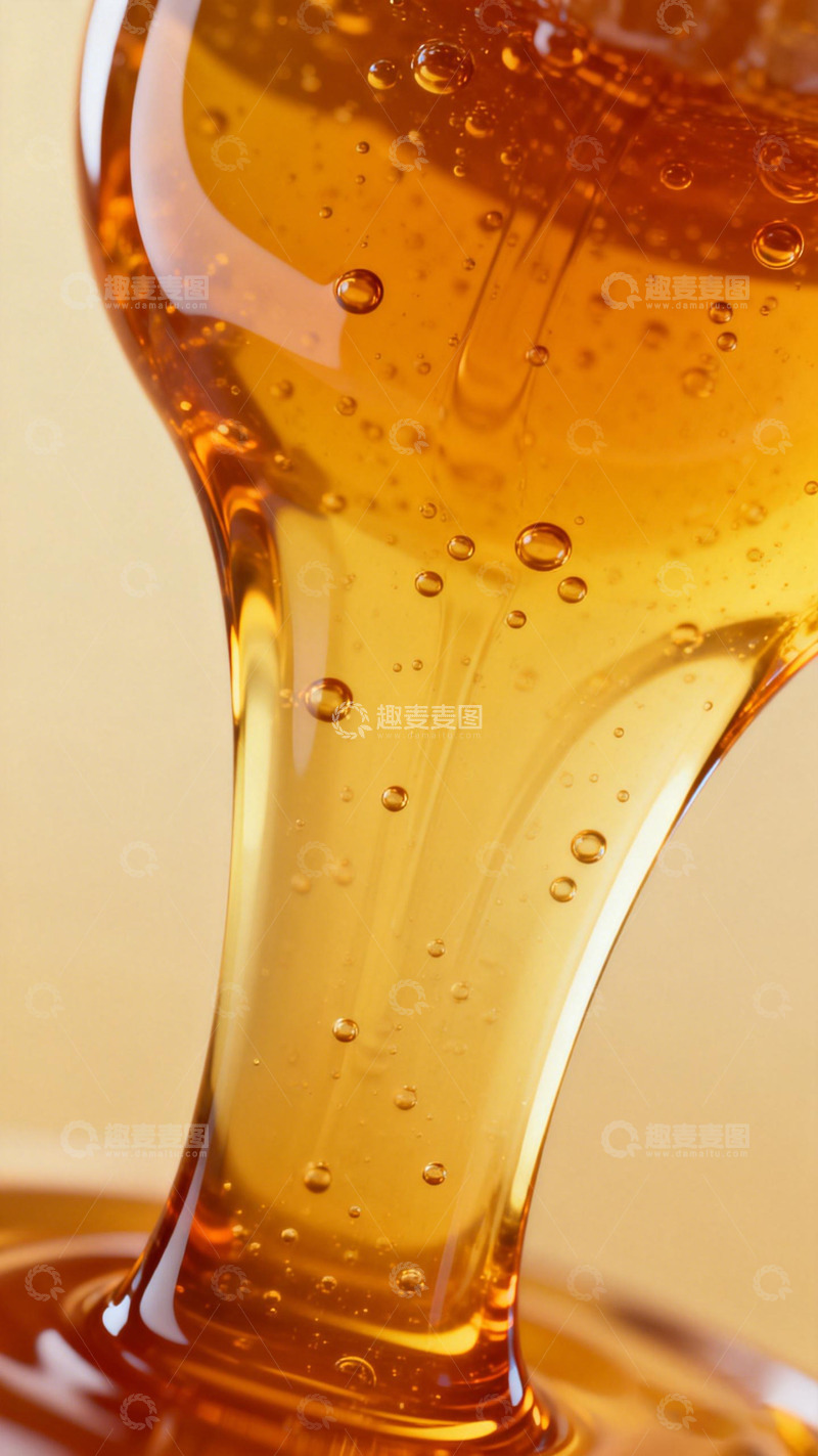 高清大图下载【趣麦麦图】金黄色蜂蜜特写摄影图片