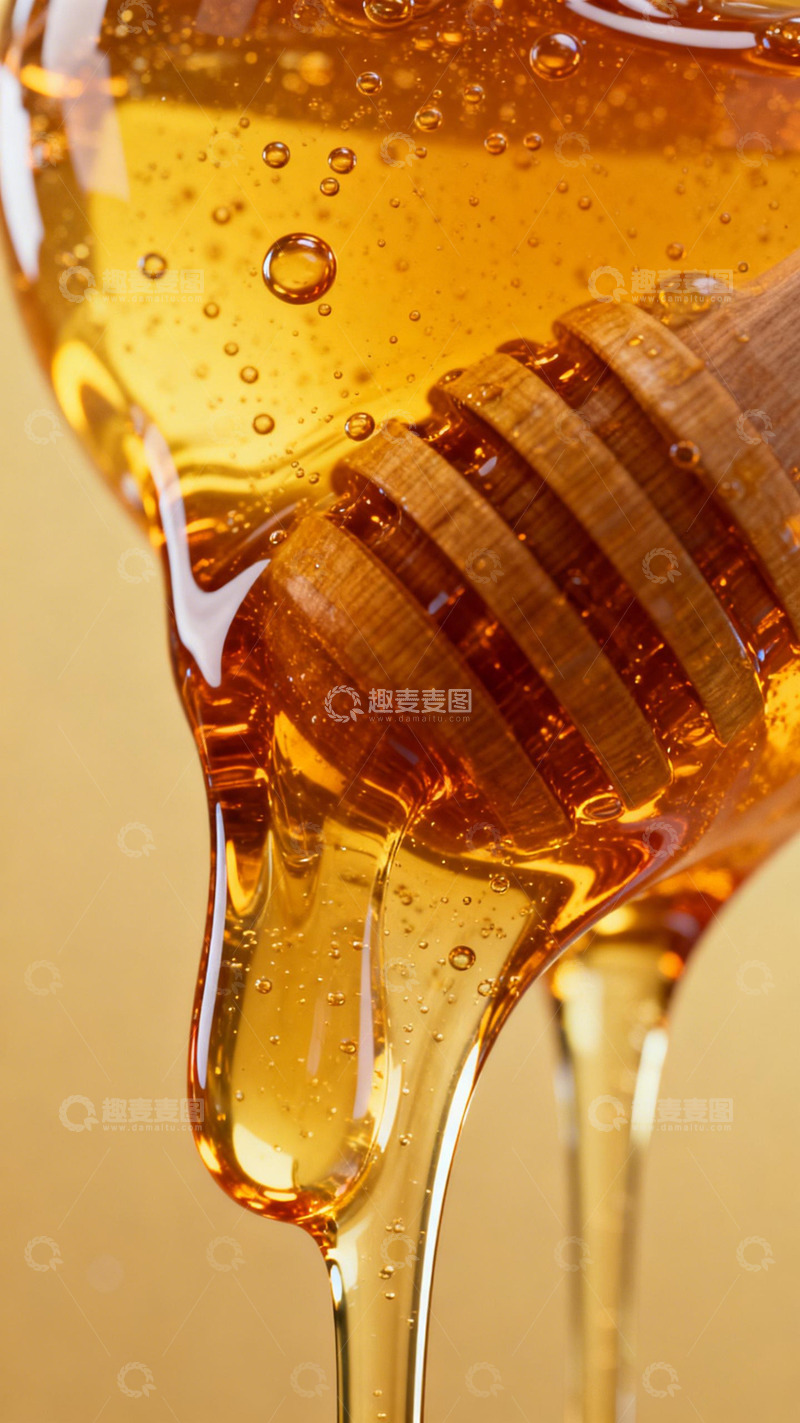 高清大图下载【趣麦麦图】蜂蜜流淌质感摄影图片