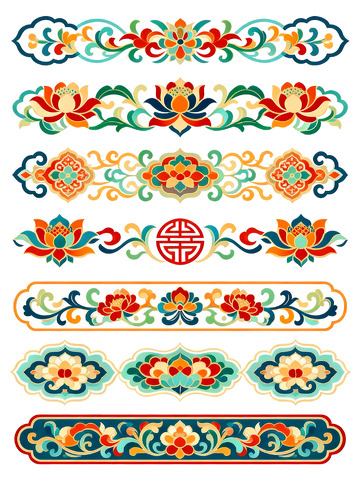 中式传统花纹装饰图案设计素材