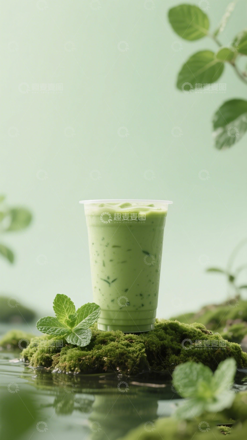 高清大图下载【趣麦麦图】清新绿色饮品摄影