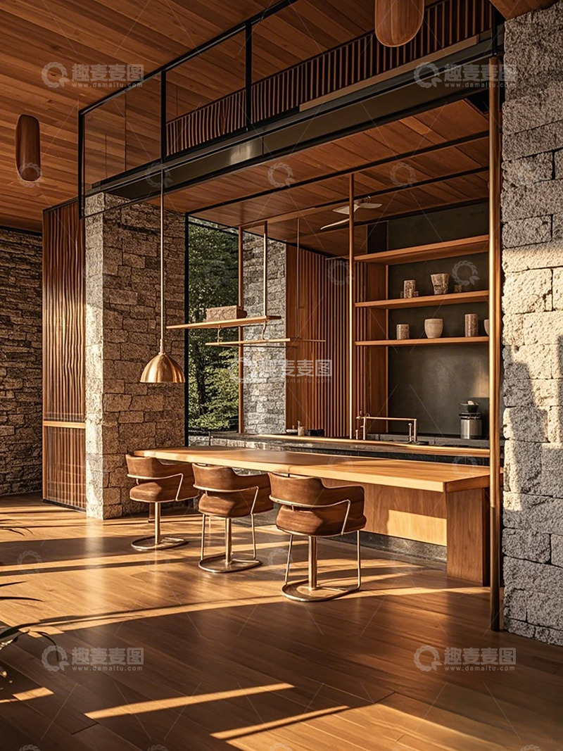 高清大图下载【趣麦麦图】现代风格厨房设计效果图