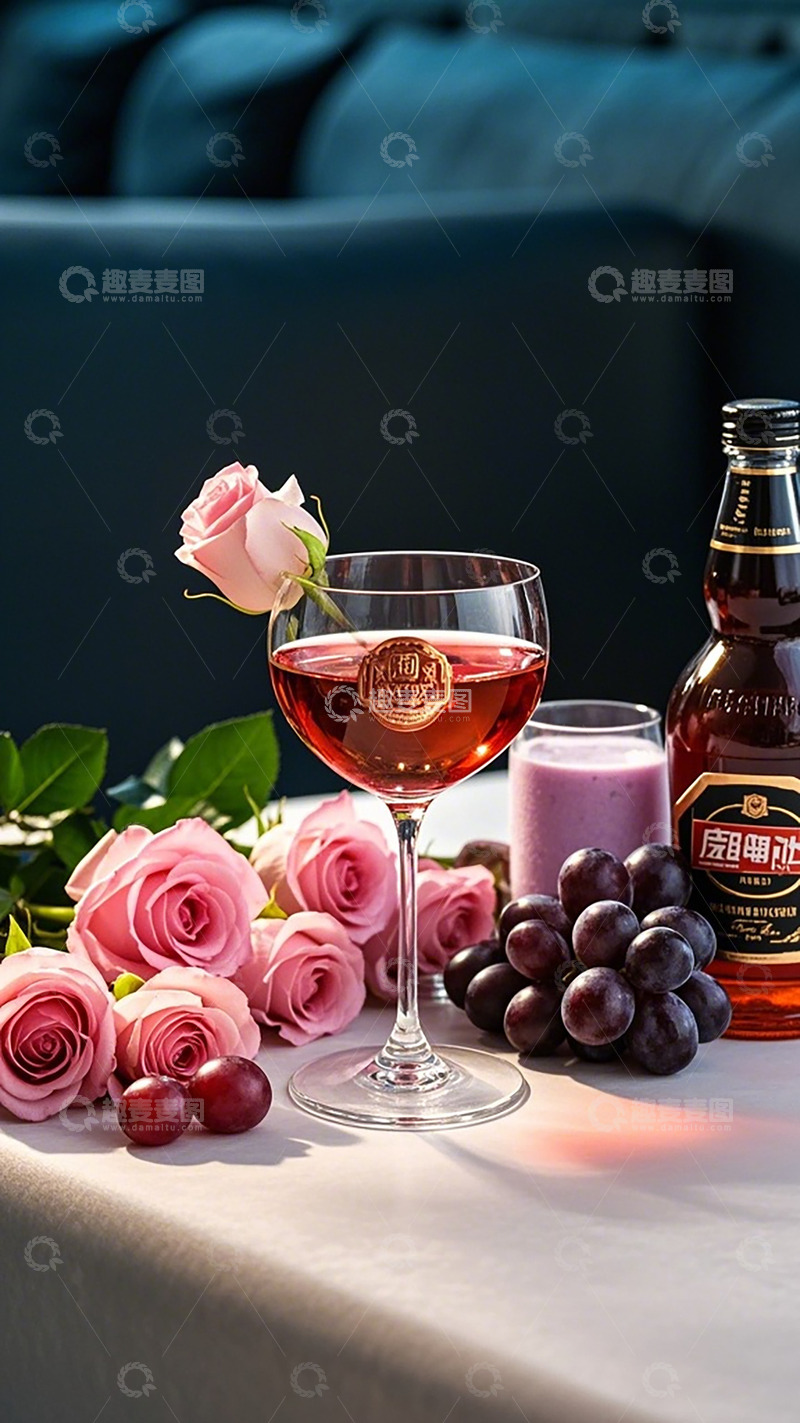 高清大图下载【趣麦麦图】浪漫红酒水果静物摄影