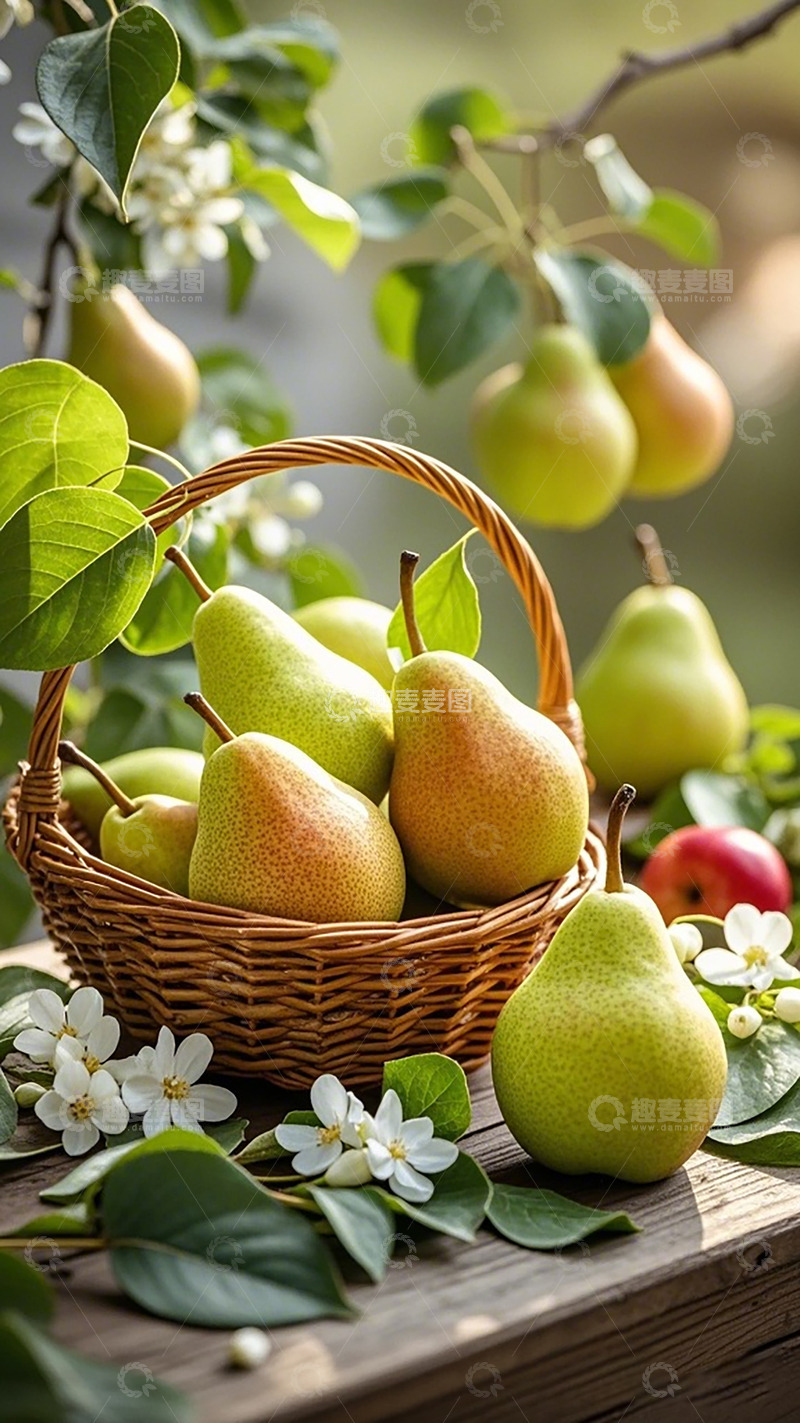 高清大图下载【趣麦麦图】田园风梨子丰收自然风光摄影