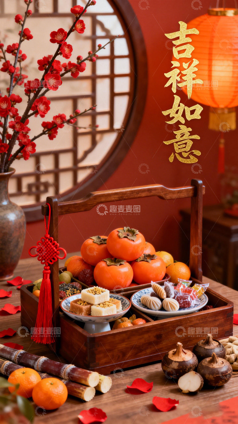 高清大图下载【趣麦麦图】传统春节喜庆摆设