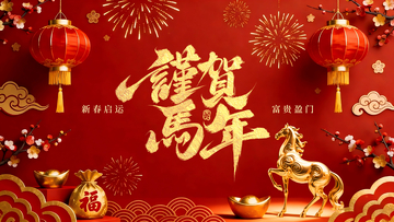 春节贺岁喜庆海报设计