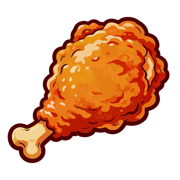 卡通炸鸡插画设计素材