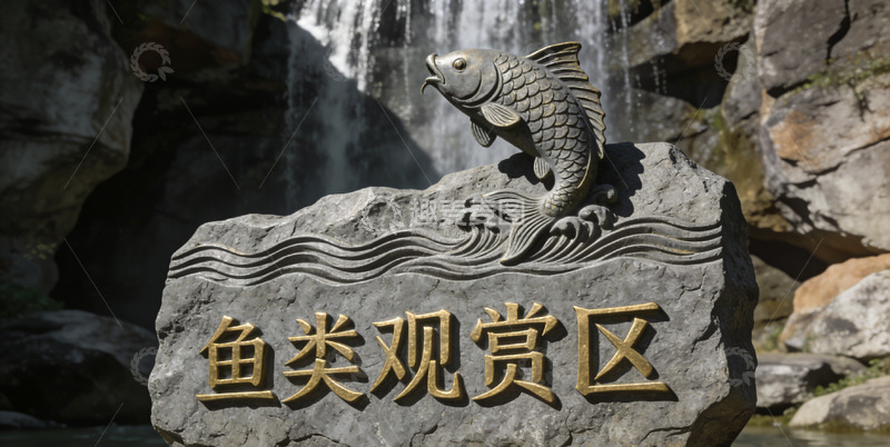 高清大图下载【趣麦麦图】鱼类观赏区景观牌