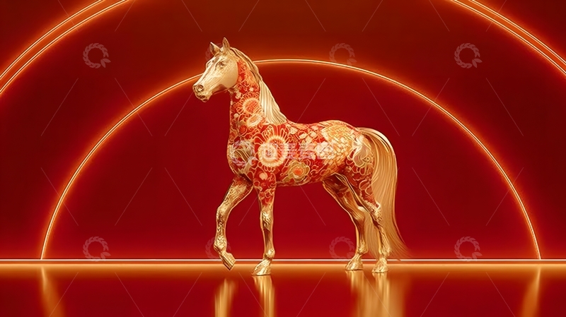 高清大图下载【趣麦麦图】-华丽骏马装饰艺术品