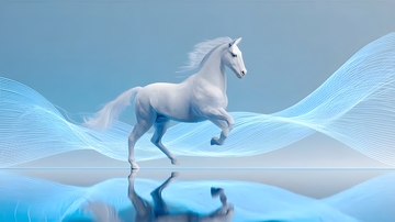 蓝白白马动态科技风